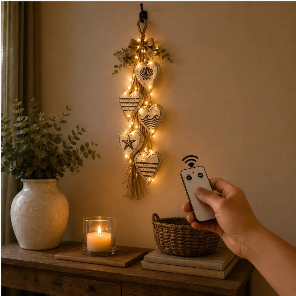 Hearthwick – Layered 5-Heart Rustic Hanging Wall Decor + 50% OFF