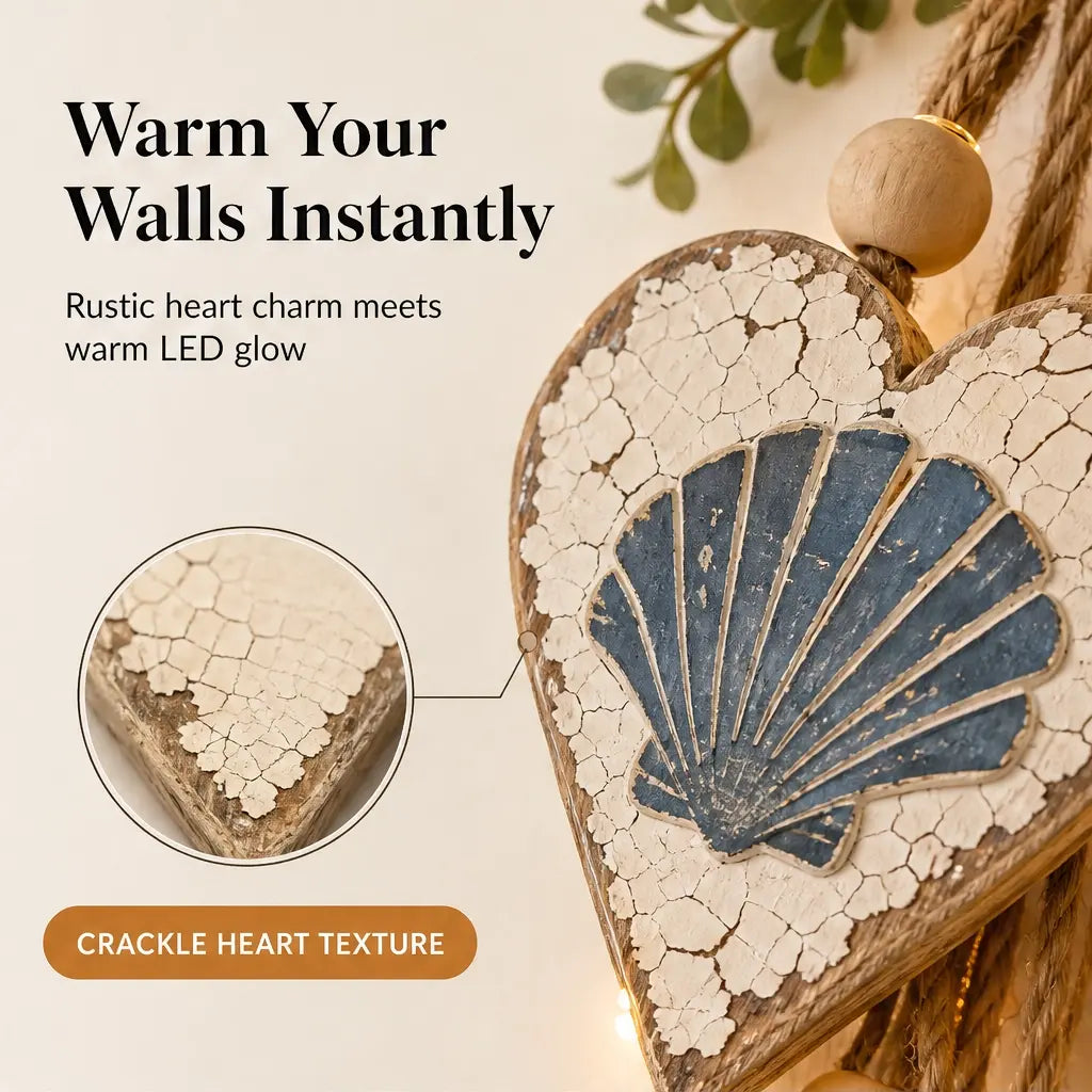 Hearthwick – Layered 5-Heart Rustic Hanging Wall Decor + 50% OFF