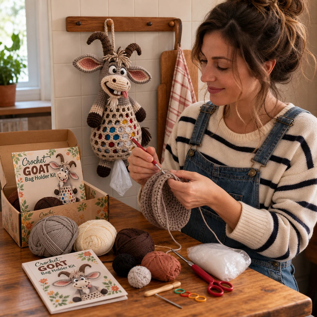 Crochet Goat Bag Holder Kit