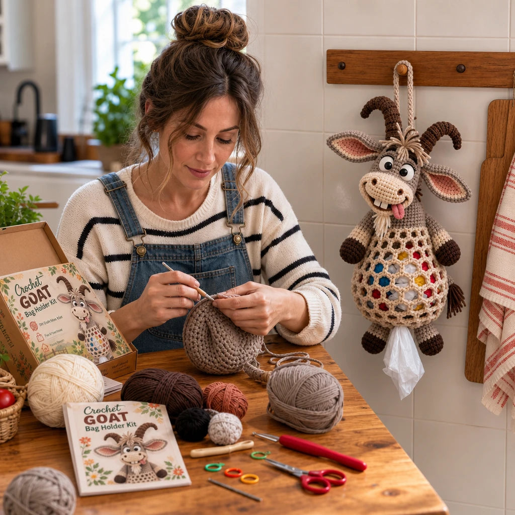 Crochet Goat Bag Holder Kit