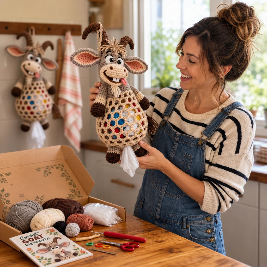 Crochet Goat Bag Holder Kit