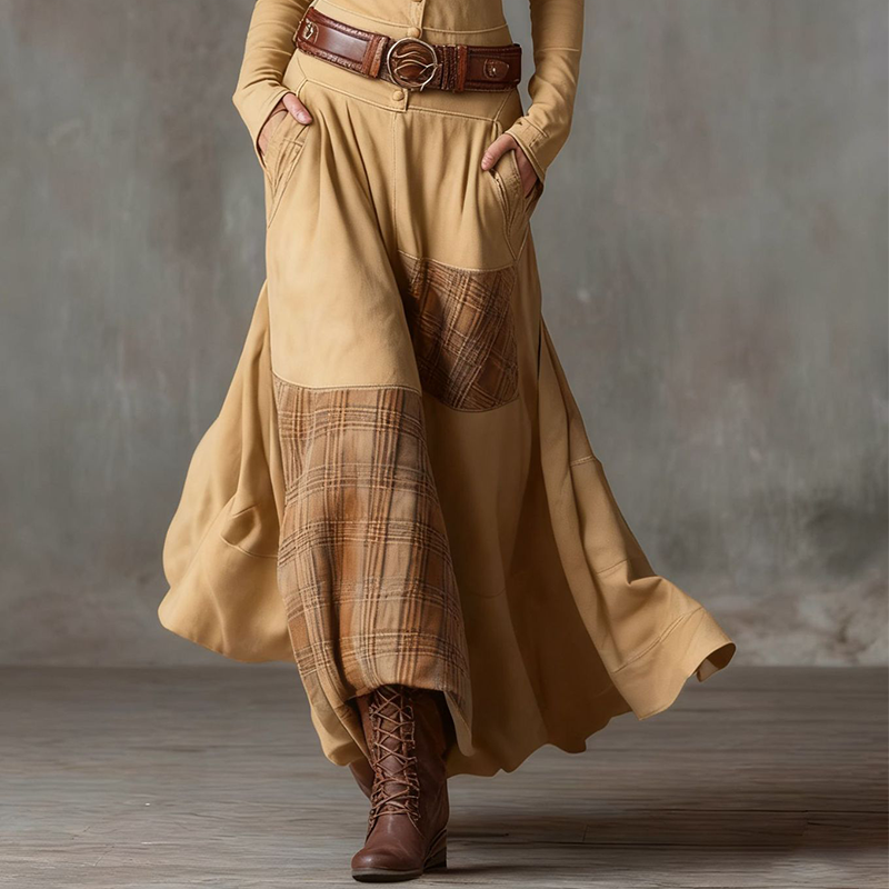 Vintage dress with high collar and buttons