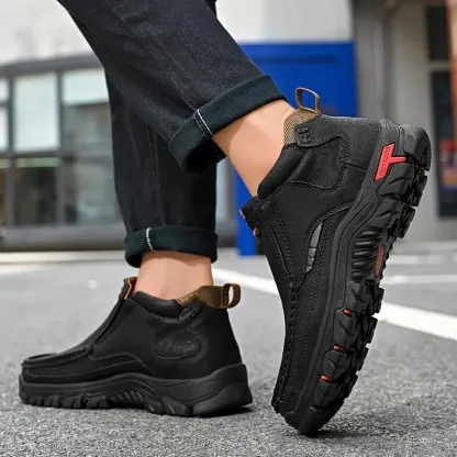 ⏰Last Day! 50% OFF 🔥Men's Handcrafted Leather Waterproof Non-Slip Orthopaedic Ankle Boots