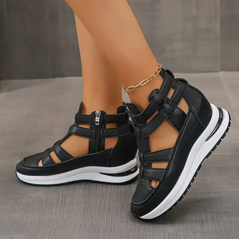 🔥Last Day 50% OFF - Side Zipper Comfortable Lightweight Wedge Sandals