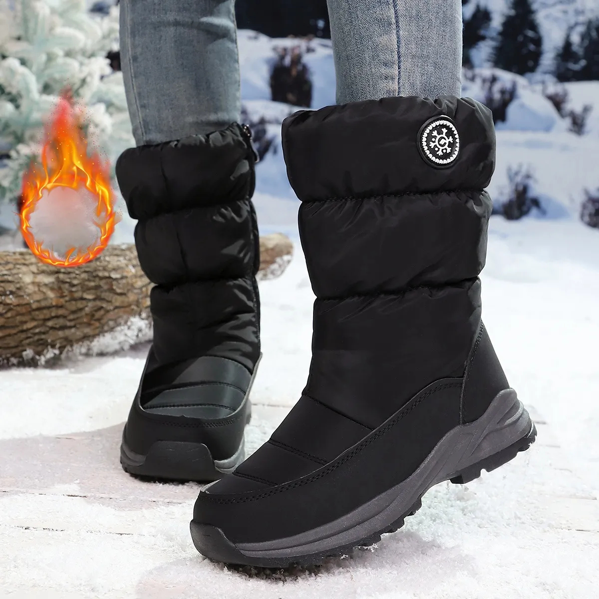 ⏰Last Day! 50% OFF  --- Women's High Quality Winter Mid-Calf Snow Boots