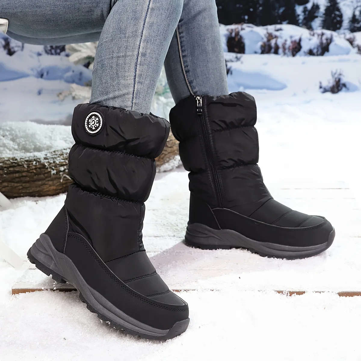⏰Last Day! 50% OFF  --- Women's High Quality Winter Mid-Calf Snow Boots