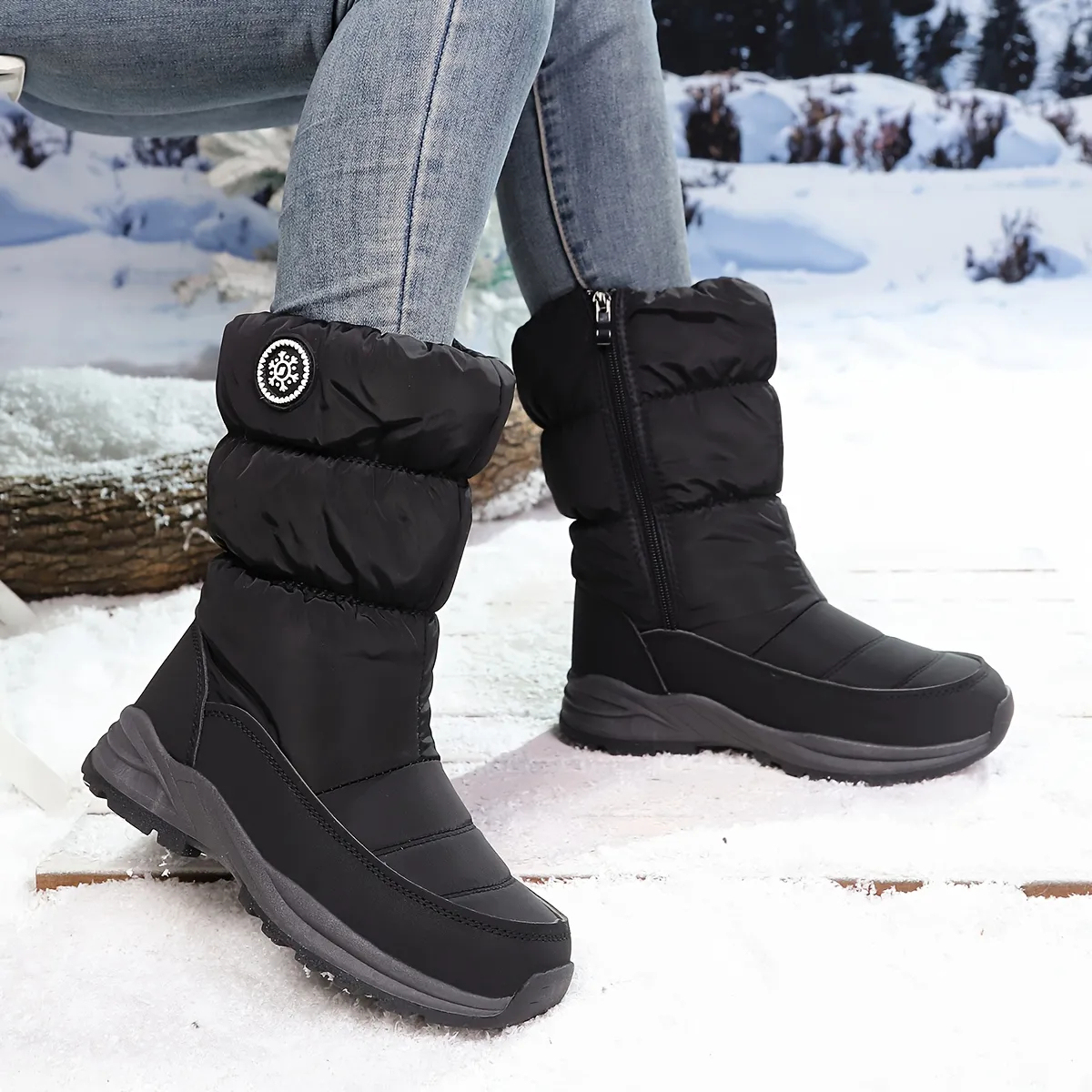 ⏰Last Day! 50% OFF  --- Women's High Quality Winter Mid-Calf Snow Boots