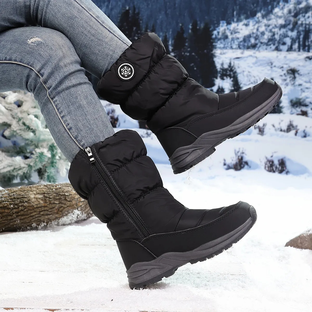 ⏰Last Day! 50% OFF  --- Women's High Quality Winter Mid-Calf Snow Boots