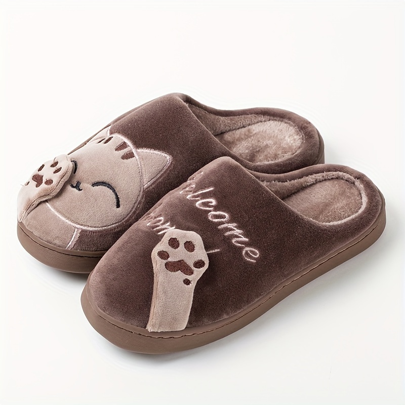 🔥Last Day Promotion 50% OFF - Cute cat-themed indoor slippers for winter