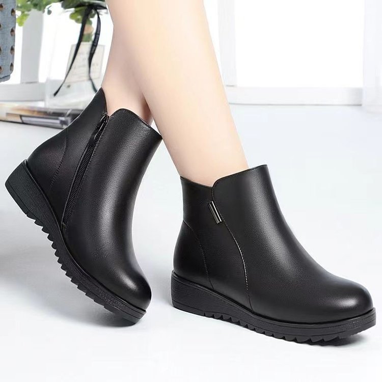🔥Last Day Promotion 50% OFF - Winter flat-soled fleece-lined warm ankle boots