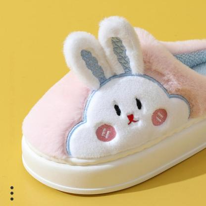 🔥Last Day Promotion 50% --- Cute Bunny Plush Slippers for Women