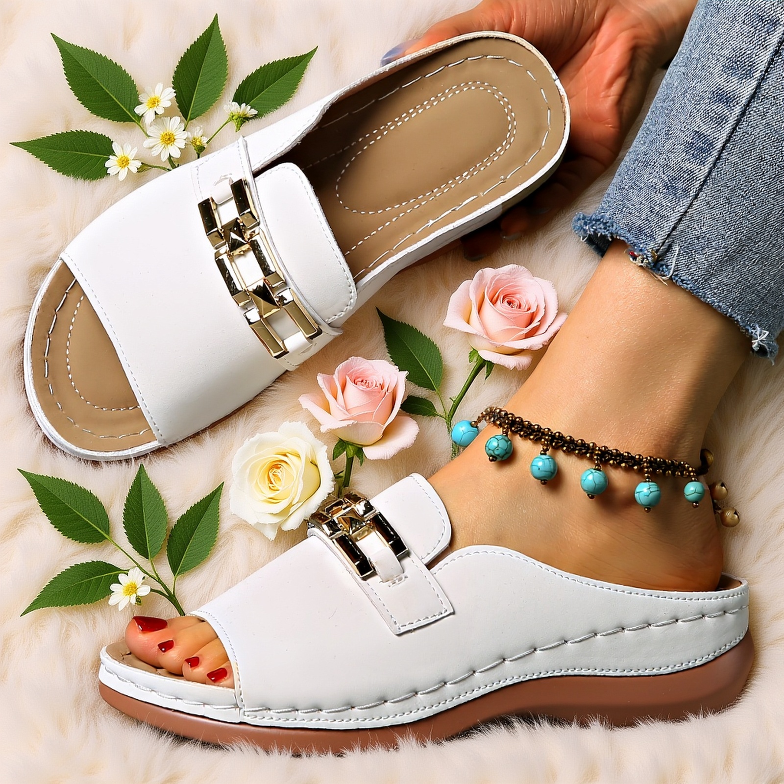 🔥Last Day Promotion 50% OFF - Women's Fashion Wedge Sandals