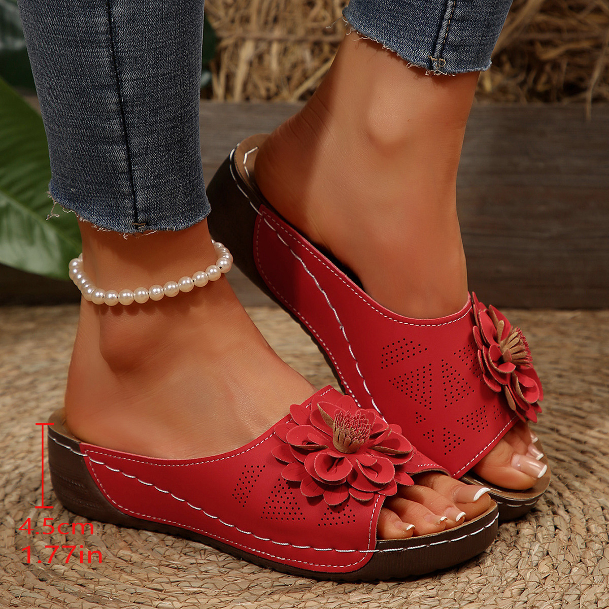 ⏰Last Day! 50% OFF 🔥 New summer printed mid-heel women's sandals