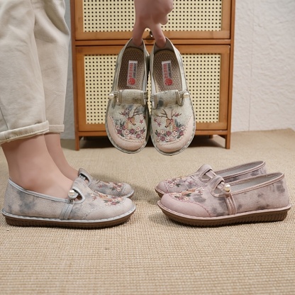 ⏰Last Day! 50% OFF 🔥Women's Floral Embroidered Casual Shoes