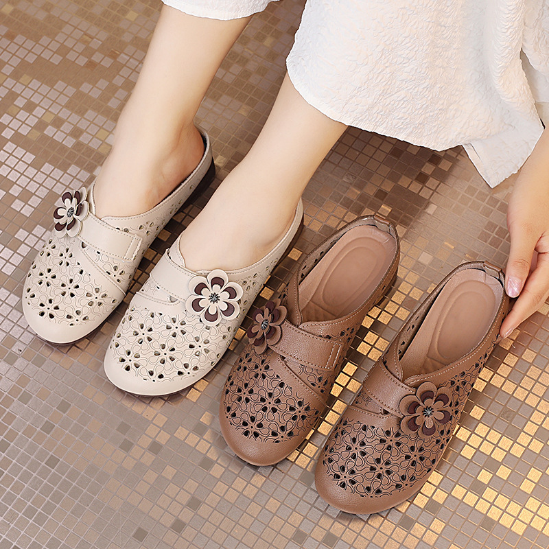 ⏰Last Day! 50% OFF 🔥Women's openwork breathable soft half slippers