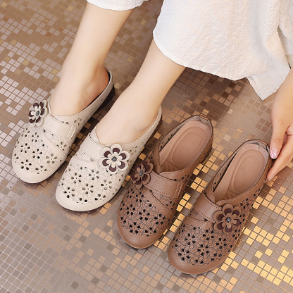 ⏰Last Day! 50% OFF 🔥Women's openwork breathable soft half slippers