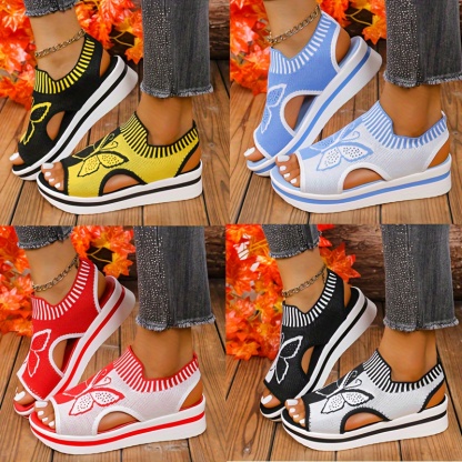 🔥Last Day Promotion 50% OFF - Women's Casual Flyknit Cutout Beach Sandals