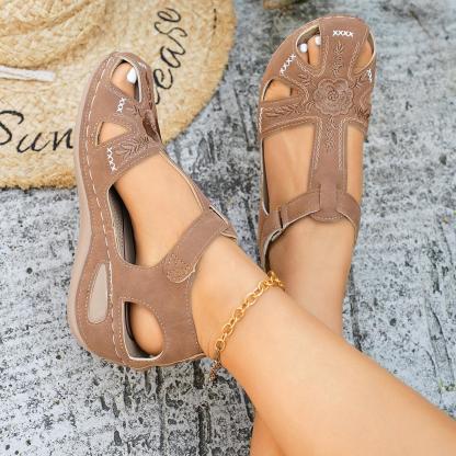 🔥Clearance Sale 50% OFF 🔥Women's Floral Wedge Sandals – Arch-Supporting – Soft and Comfortable