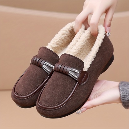 🔥Last Day Promotion 50% Women's winter slip-on fleece warm shoes