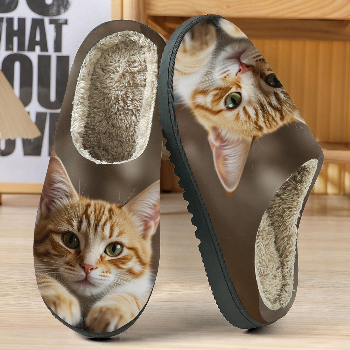 🔥Mega Sale - Buy Now & Save 50% OFF🔥Women's Soft Cozy 3D Cat Print Non-Slip Slip-On Slippers