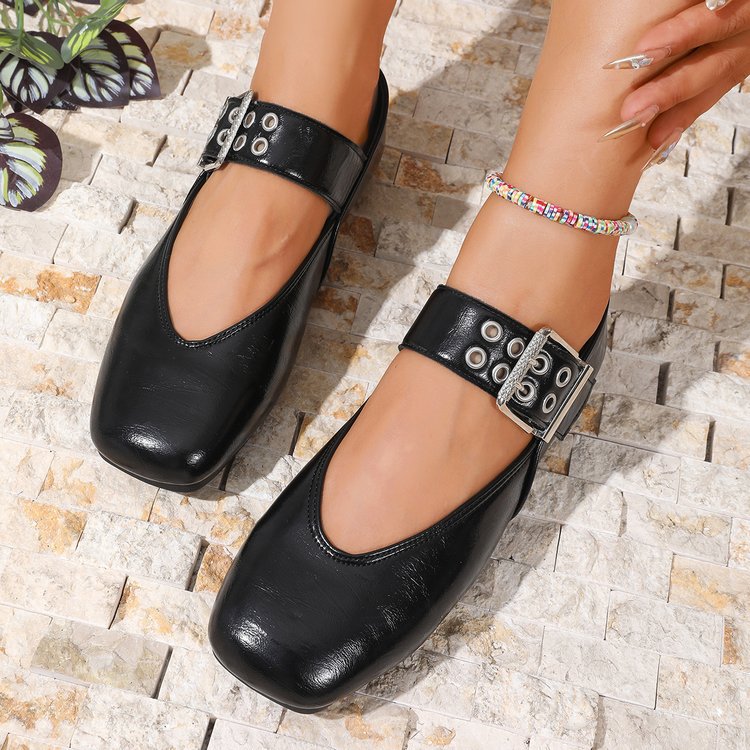 😍Last Day 50% OFF🔥Women’s Retro Mary Jane Flats – Round-Toe Shoes with Statement Buckle