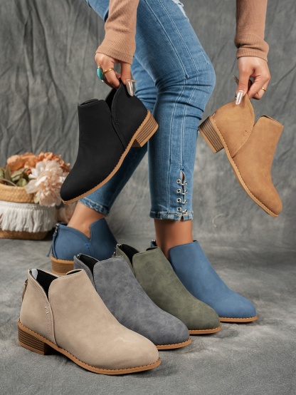 🔥Last Day Promotion 50% OFF - Women's Retro Solid Color Orthopedic Ankle Boots 