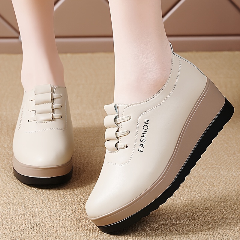 ⏰Last Day! 50% OFF 🔥New Spring/Autumn Wedge Heel Lightweight Women's Leather Shoes