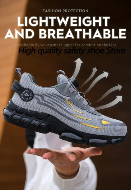 ⏰Last Day! 50% OFF 🔥Men's Anti-smashing and Anti-puncture Rotary Button Safety Shoes