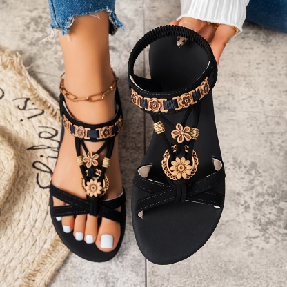 🔥Last Day Promotion 50% OFF - Elegant Rhinestone Butterfly Flat Sandals for Women