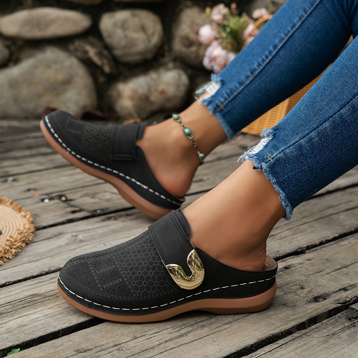 🔥Clearance Sale 50% OFF 🔥New Summer Euro-American Closed-Toe Cut-Out Sandals