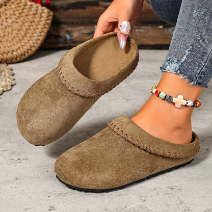 😍Last Day 50% OFF🔥Women’s Casual and Comfortable Mules – Soft, round-toed shoes perfect for autumn and winter