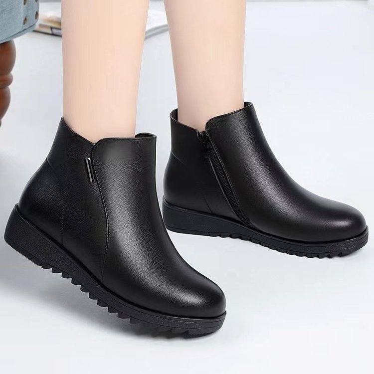 🔥Last Day Promotion 50% OFF - Winter flat-soled fleece-lined warm ankle boots