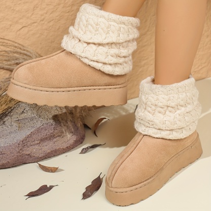 🔥Last Day Promotion 50% OFF - Women's New Winter Knitted Sock-Line Snow Boots