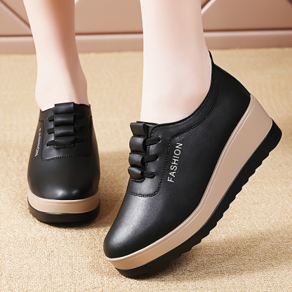 ⏰Last Day! 50% OFF 🔥New Spring/Autumn Wedge Heel Lightweight Women's Leather Shoes