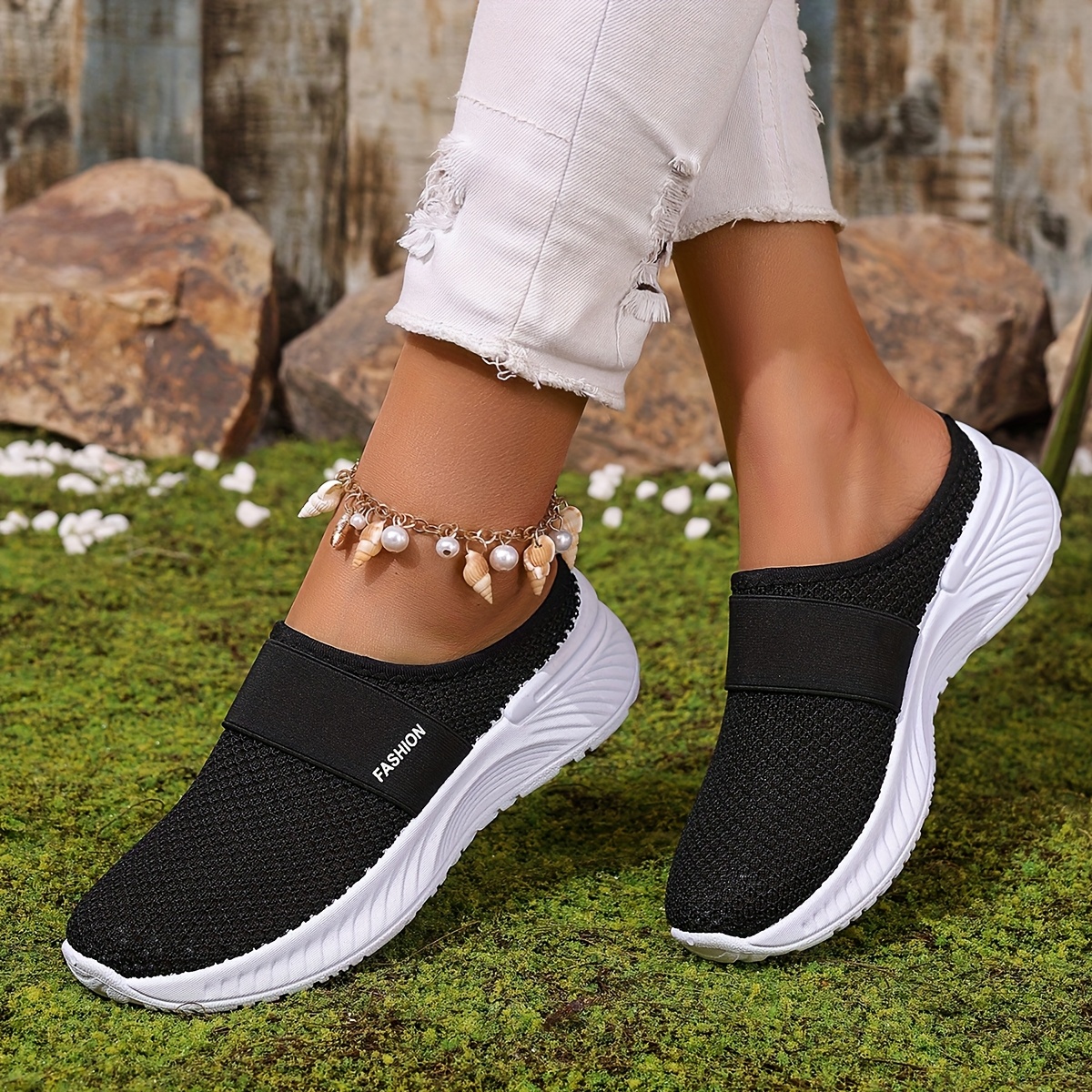 ⏰Last Day! 50% OFF 🔥Women's fashionable slip-on casual shoes, made of breathable and comfortable mesh material.