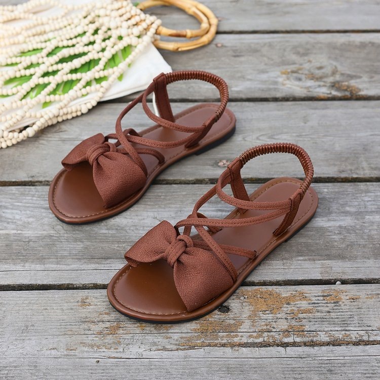 🔥Clearance Sale 50% OFF 🔥 Women's Fashion Bow-Tie Cross-Strap Sandals