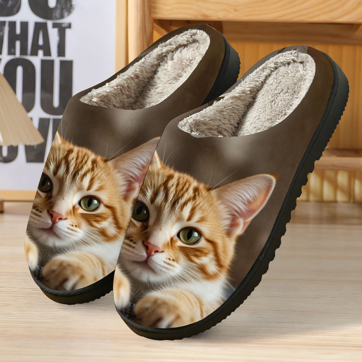 🔥Mega Sale - Buy Now & Save 50% OFF🔥Women's Soft Cozy 3D Cat Print Non-Slip Slip-On Slippers