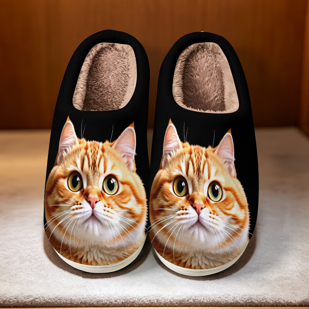 🔥Mega Sale - Buy Now & Save 50% OFF🔥Women's Soft Cozy 3D Cat Print Non-Slip Slip-On Slippers