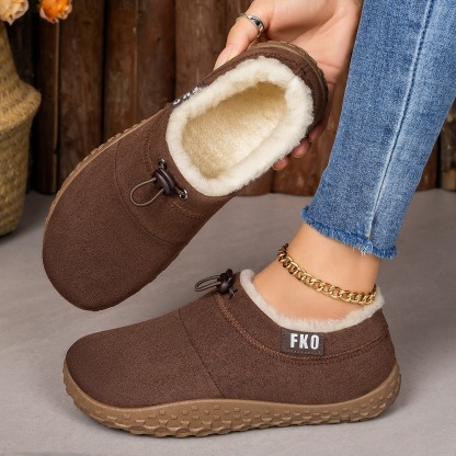 😍Last Day 50% OFF🔥Women’s Warm Plush-Lined Mules – Warm, Comfortable & Non-Slip Winter Shoes