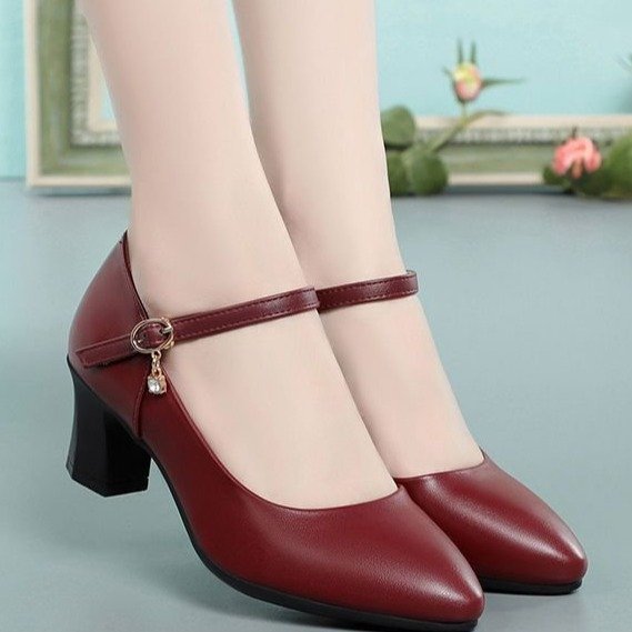 🔥Last Day Promotion 50% OFF - New Autumn Soft Leather Mid-Heel Mom Shoes