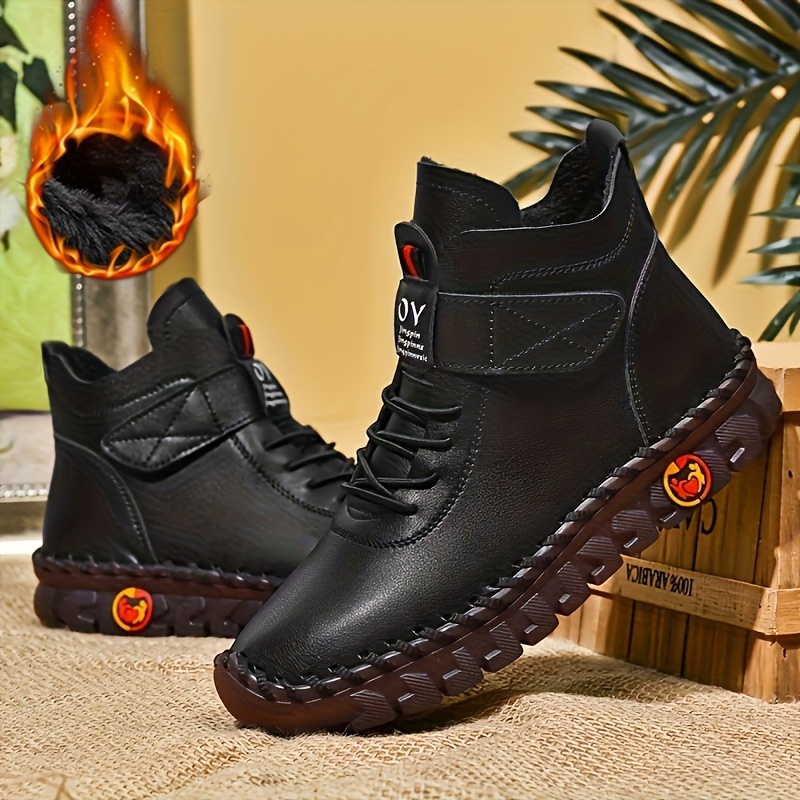 Hand-sewn women's high-top orthotic boots