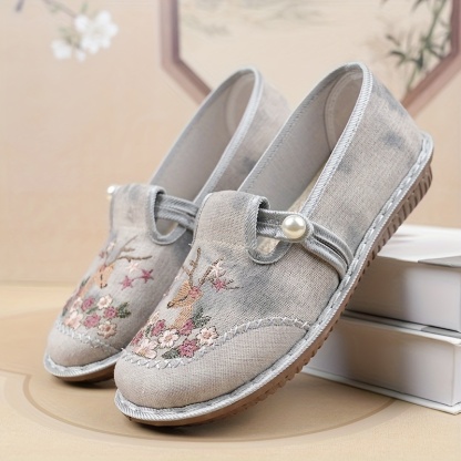 ⏰Last Day! 50% OFF 🔥Women's Floral Embroidered Casual Shoes