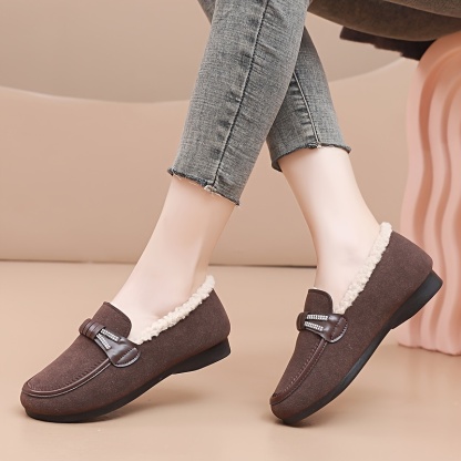🔥Last Day Promotion 50% Women's winter slip-on fleece warm shoes