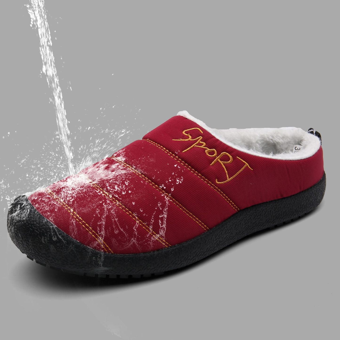 😍Last Day 50% OFF🔥Unisex Warm Waterproof Winter Mules – Cozy Slip-On Shoes with a Non-Slip Sole