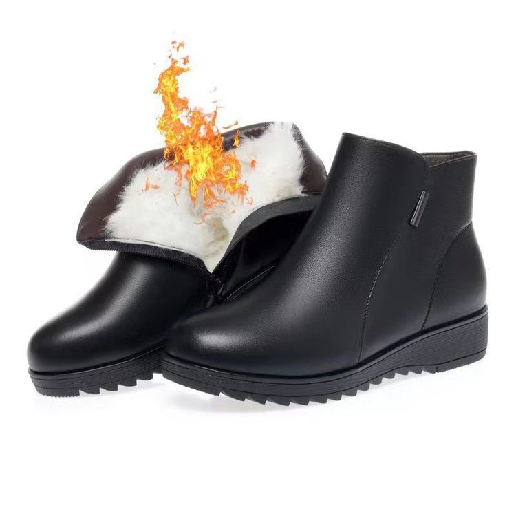 🔥Last Day Promotion 50% OFF - Winter flat-soled fleece-lined warm ankle boots