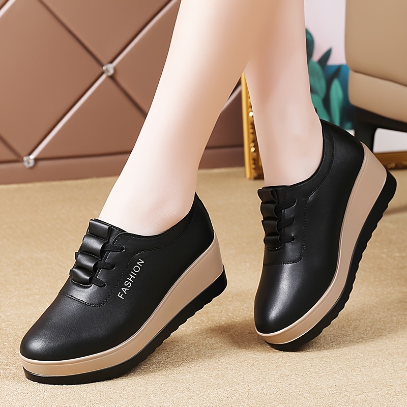 ⏰Last Day! 50% OFF 🔥New Spring/Autumn Wedge Heel Lightweight Women's Leather Shoes