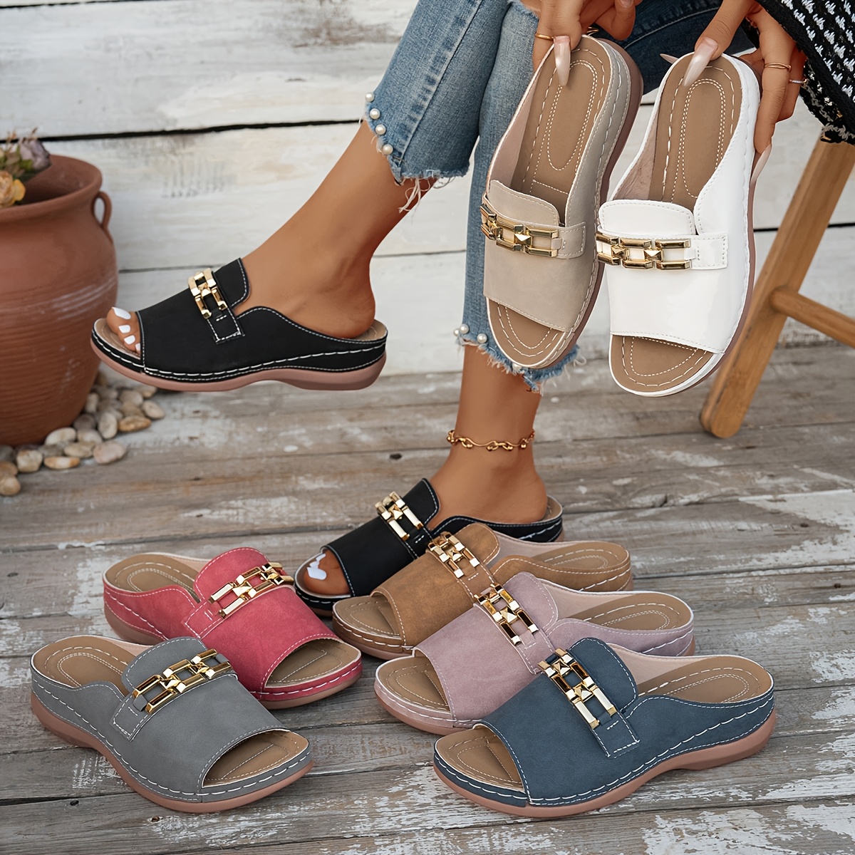 🔥Last Day Promotion 50% OFF - Women's Fashion Wedge Sandals