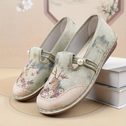 ⏰Last Day! 50% OFF 🔥Women's Floral Embroidered Casual Shoes