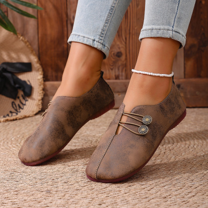 🔥Mega Sale - Buy Now & Save 50% OFF🔥Classic Button Strap Comfort Flats – Casual Slip-On Loafers for Women