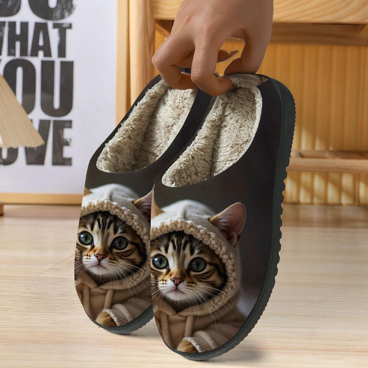 🔥Mega Sale - Buy Now & Save 50% OFF🔥Women's Soft Cozy 3D Cat Print Non-Slip Slip-On Slippers
